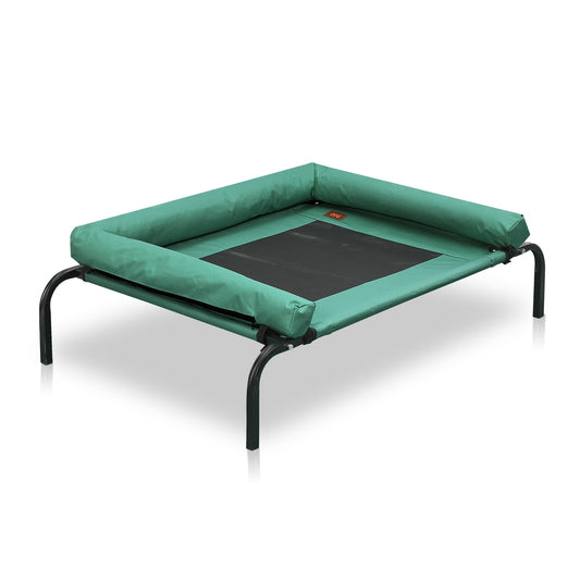Pet Bed Heavy Duty Frame Hammock Bolster Trampoline Dog Puppy Mesh L Green