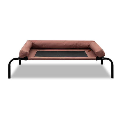 Pet Bed Heavy Duty Frame Hammock Bolster Trampoline Dog Puppy Mesh M Coffee