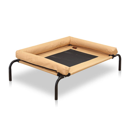idropship Extra Large Tan Heavy Duty Pet Bed Bolster Trampoline