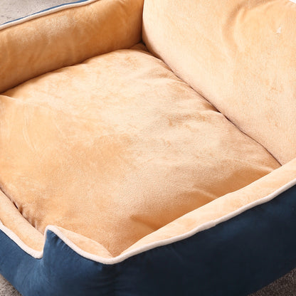 Pet Bed Dog Puppy Beds Cushion Pad Pads Soft Plush Cat Pillow Mat Blue L