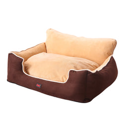 Pet Bed Dog Puppy Beds Cushion Pad Pads Soft Plush Cat Pillow Mat Brown L