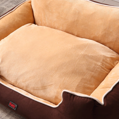 Pet Bed Dog Puppy Beds Cushion Pad Pads Soft Plush Cat Pillow Mat Brown M