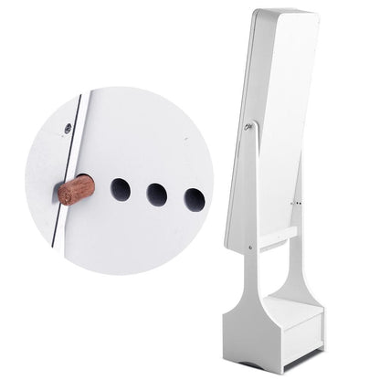 Jewellery Cabinet with Mirror and LED Light - White