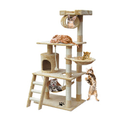idropship 0.8-2.1M Cat Scratching Perch Post Tree Gym House Condo Furniture Scratcher