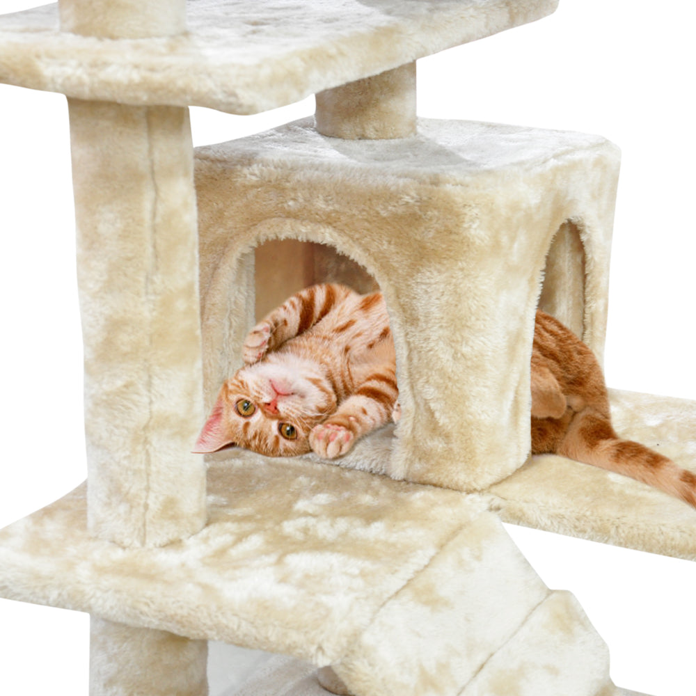 Pet Cat Tree Scratching Post Scratcher Trees Pole Gym Condo Furniture Wood