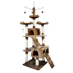 idropship 2.1M Cat Scratching Post Tree Gym House Condo Furniture Scratcher Tower
