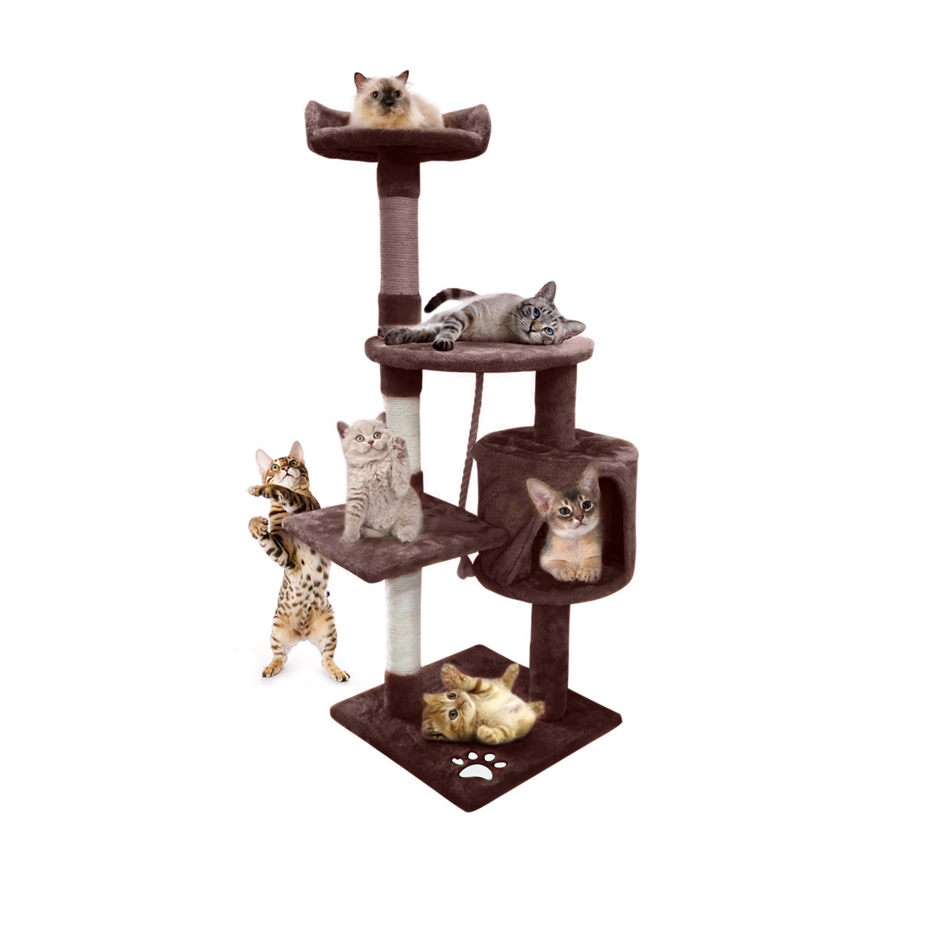 idropship 1.1M Cat Scratching Post Tree Gym House Condo Furniture Scratcher Tower