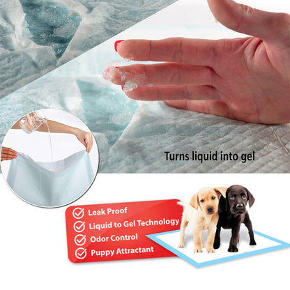 100 Pcs 60x60cm Ultra Absorbent Puppy Pet Dog Cat Toilet Training Pads Blue