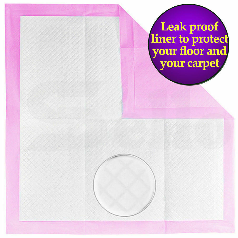 100pcs 60x60cm Puppy Pet Dog Indoor Cat Toilet Training Pads Absorbent Pink