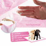 100pcs 60x60cm Puppy Pet Dog Indoor Cat Toilet Training Pads Absorbent Pink