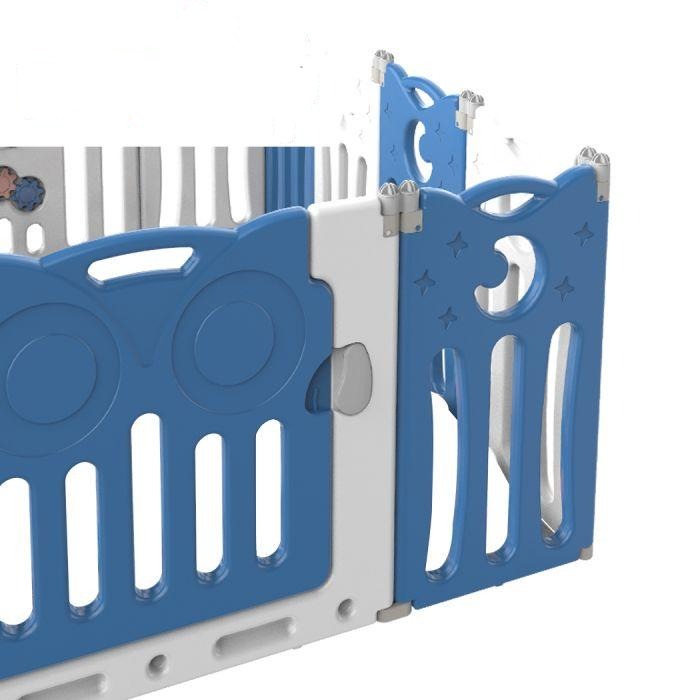 Kids Baby Playpen Foldable Child Safety Gate 18 Panels Blue