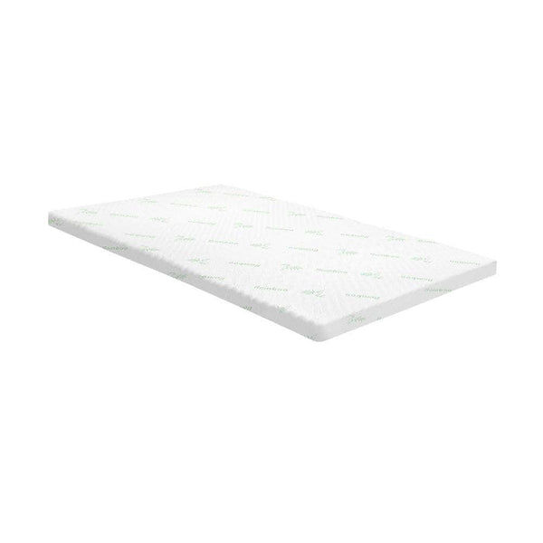  King Single 8CM Memory Foam Mattress Topper Cool Gel Bed Bamboo Cover 7-Zone