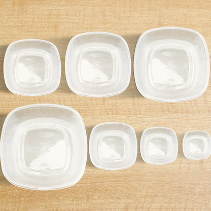 Set of 7 Reusable Bowl Food Fresh Keeping Sealing Lid Container Cover Plastic AU