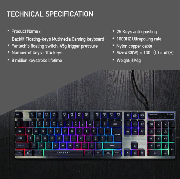 Major Gaming Keyboard and Mouse Combo