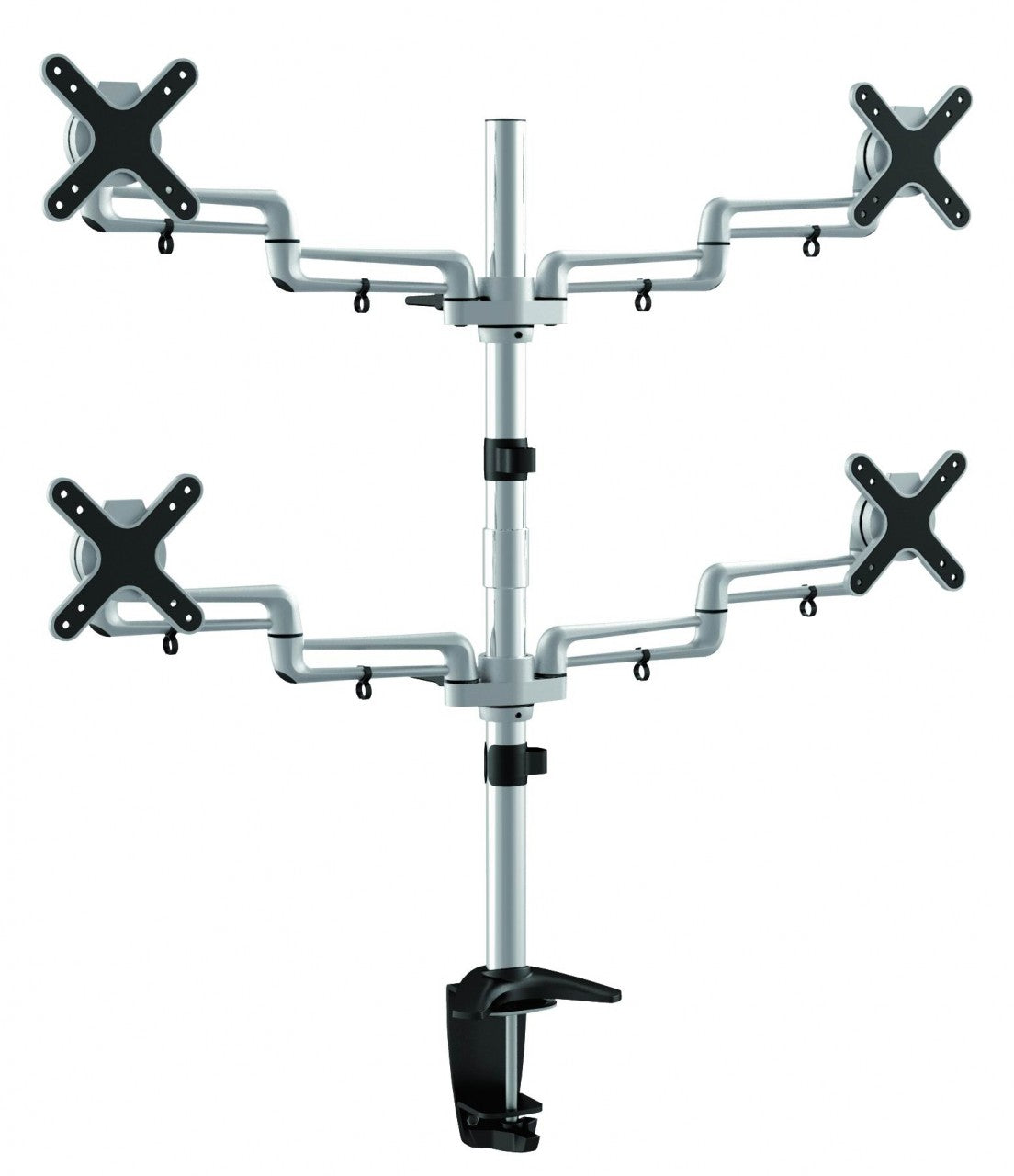 Quadruple Desk Mount Monitor Bracket/Arm: 13" to 23" 
