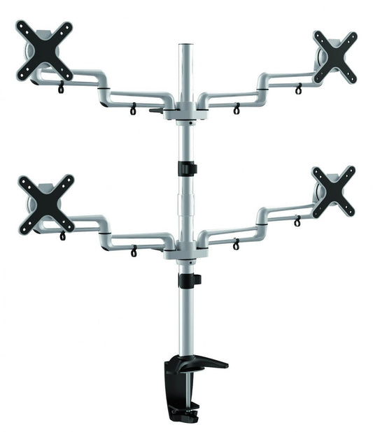Quadruple Desk Mount Monitor Bracket/Arm: 13" to 23" 

