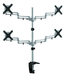 Quadruple Desk Mount Monitor Bracket/Arm: 13" to 23" 
