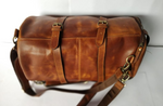 Crafted Bosski Leather Bag Travel Duffel - Brown