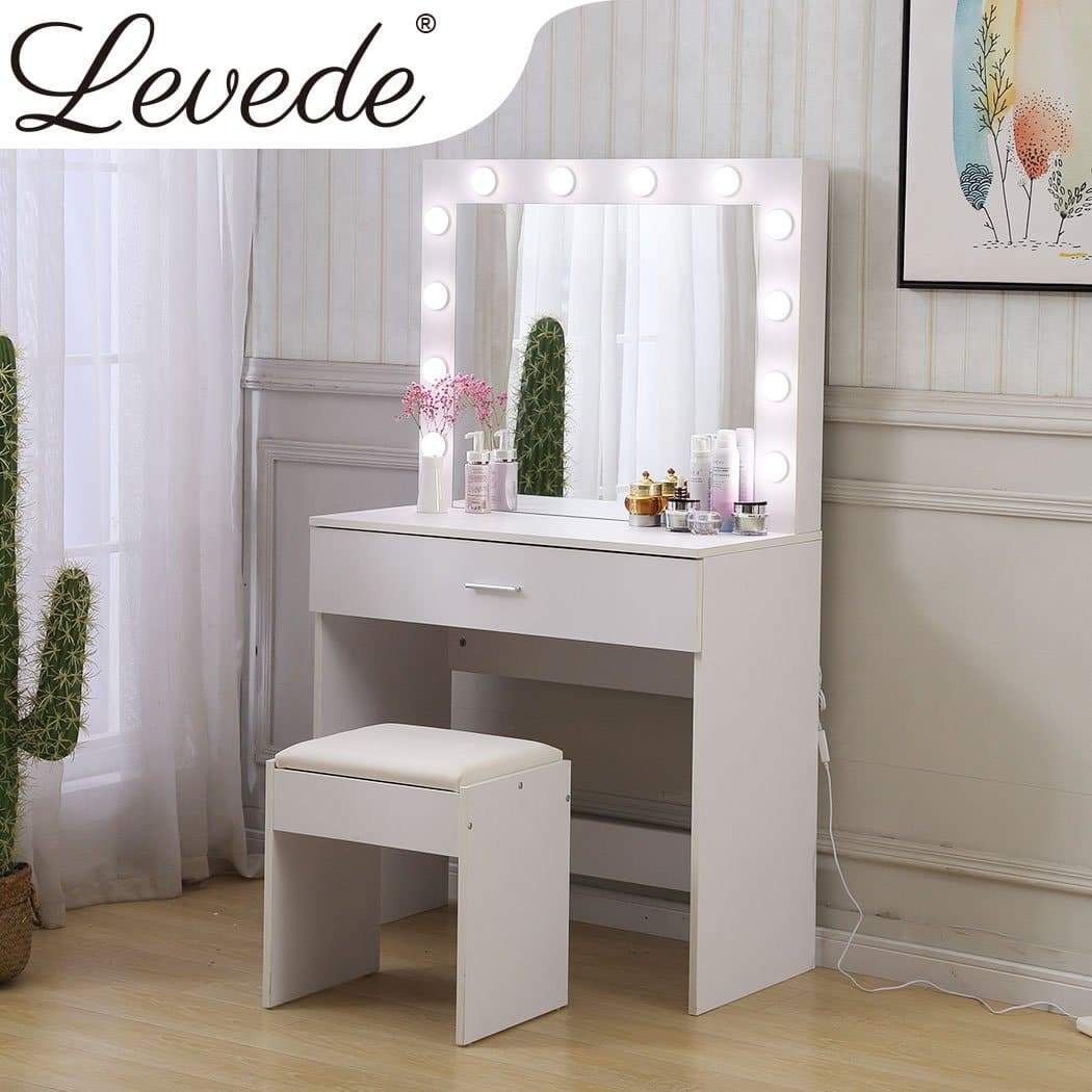 Led Makeup Mirror Jewellery Organizer Cabinet With 12 Bulbs Type1