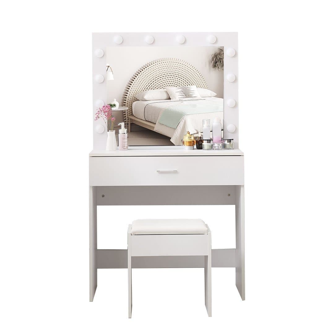 Led Makeup Mirror Jewellery Organizer Cabinet With 12 Bulbs Type1