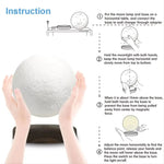 Levitating Moon Lamp with Remote Control for Home Décor