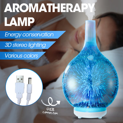 Ultrasonic Aroma Aromatherapy Diffuser 3D Light Oil Firework Humidifier
