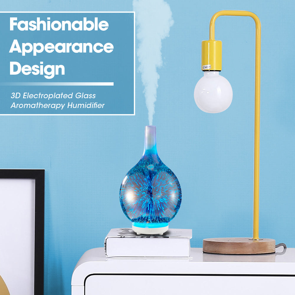 Ultrasonic Aroma Aromatherapy Diffuser 3D Light Oil Firework Humidifier