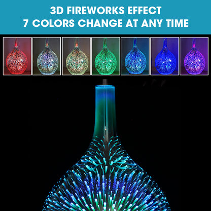 Ultrasonic Aroma Aromatherapy Diffuser 3D Light Oil Firework Humidifier