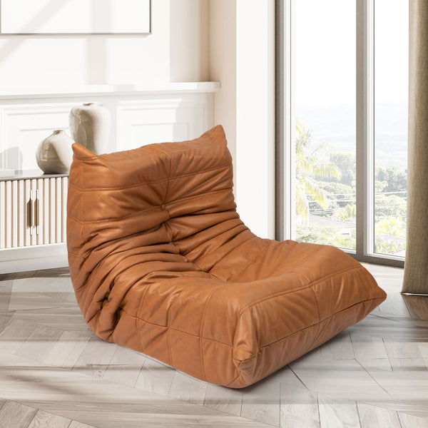  Brown/Pink Lazy Recliner Floor Chair with Caterpillar