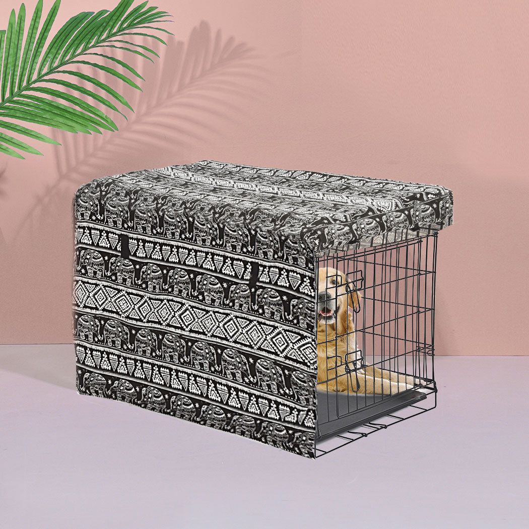 Metal Dog Kennel Black 40"
