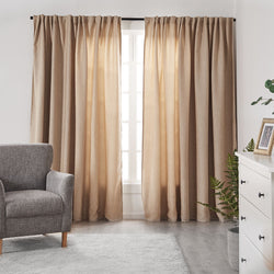 2X Blockout Premium quality Curtains buff 240CM x 230CM
