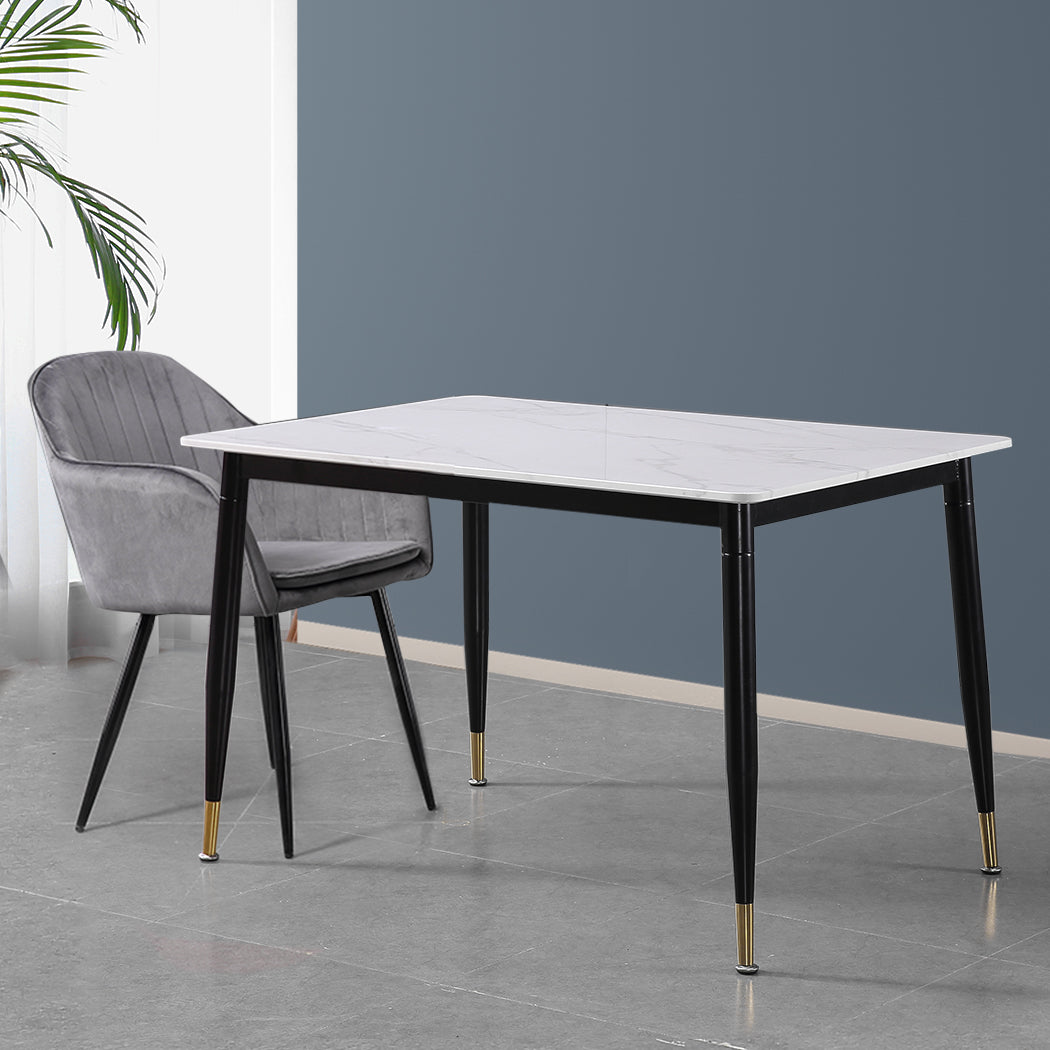 Metal Dining Table Legs Steel White