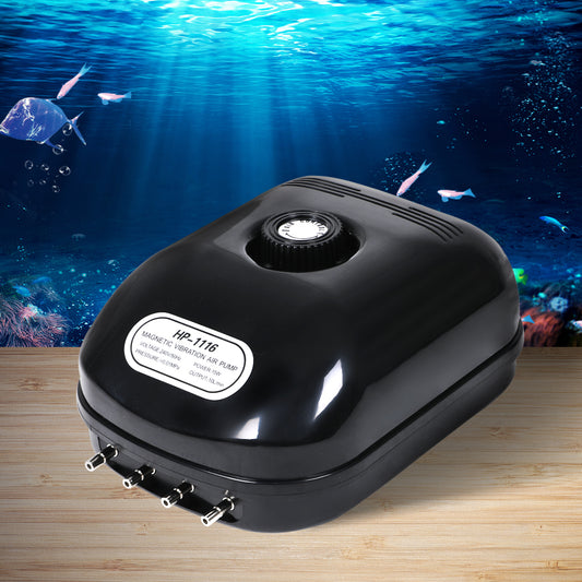 Aquarium Air Pump 4 Outlet Oxygen Aqua Fountain tank