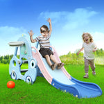 Kids Slide 135cm Long Play Set Toy Blue and pink
