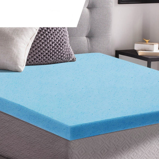 8cm Thickness Cool Gel Memory Foam Mattress Topper Bamboo Fabric Single