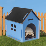 Wooden Dog House Pet Kennel Extra Large Blue XL