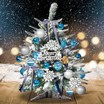 Christmas Tree 0.6M 2Ft Fairy Lights Snow Flocked Xmas Ornaments Decor