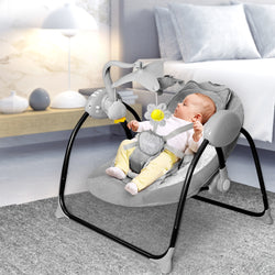 Baby Swing Electric Cradle Rocker Chair Infant Auto Bouncer Newborns Seat