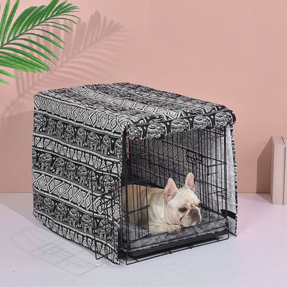 Metal Dog Kennel Black 30"
