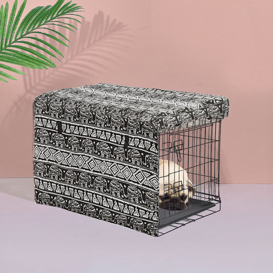Metal Dog Kennel Black 36"
