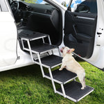 5 Steps Dog Ramp Adjustable Height Stair Car Dog Folding Portable Aluminium