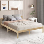 Wooden Bed Frame Double Size Mattress Base-Natural