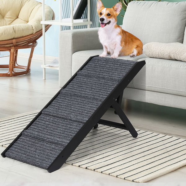  Adjustable Dog Ramp Height Stair For Bed Sofa Cat Dogs Folding Portable