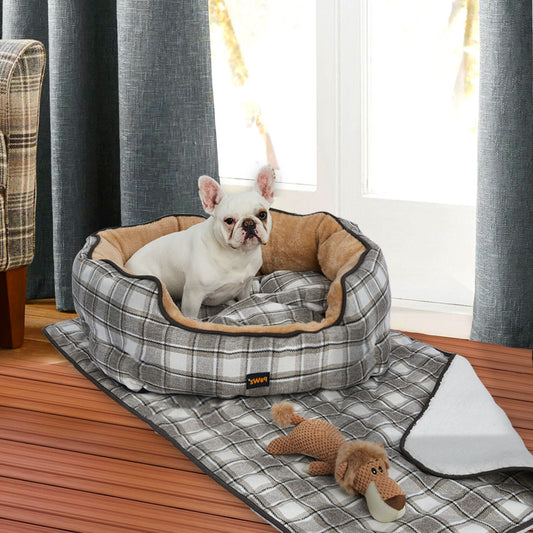 Pet Bed Set Dog Cat Quilted Blanket M