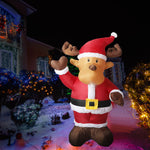 Inflatable Christmas Decor Santa Reindeer 1.35M LED Lights Xmas Party