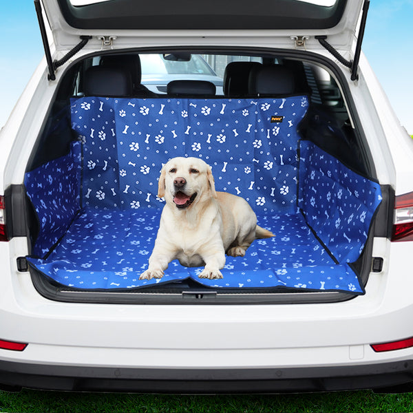  Pet Boot Car Seat Cover Hammock Nonslip Dog Puppy Cat Waterproof Rear Blue