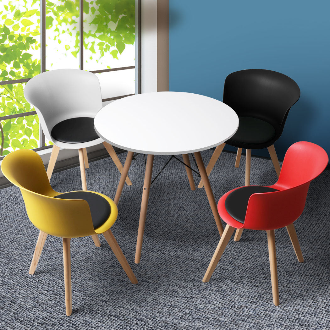 solid beech 4Pcs Office MeetingTable Chair Set