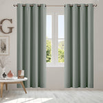 3 Layers Eyelet Blockout Curtains 140x230cm Grey