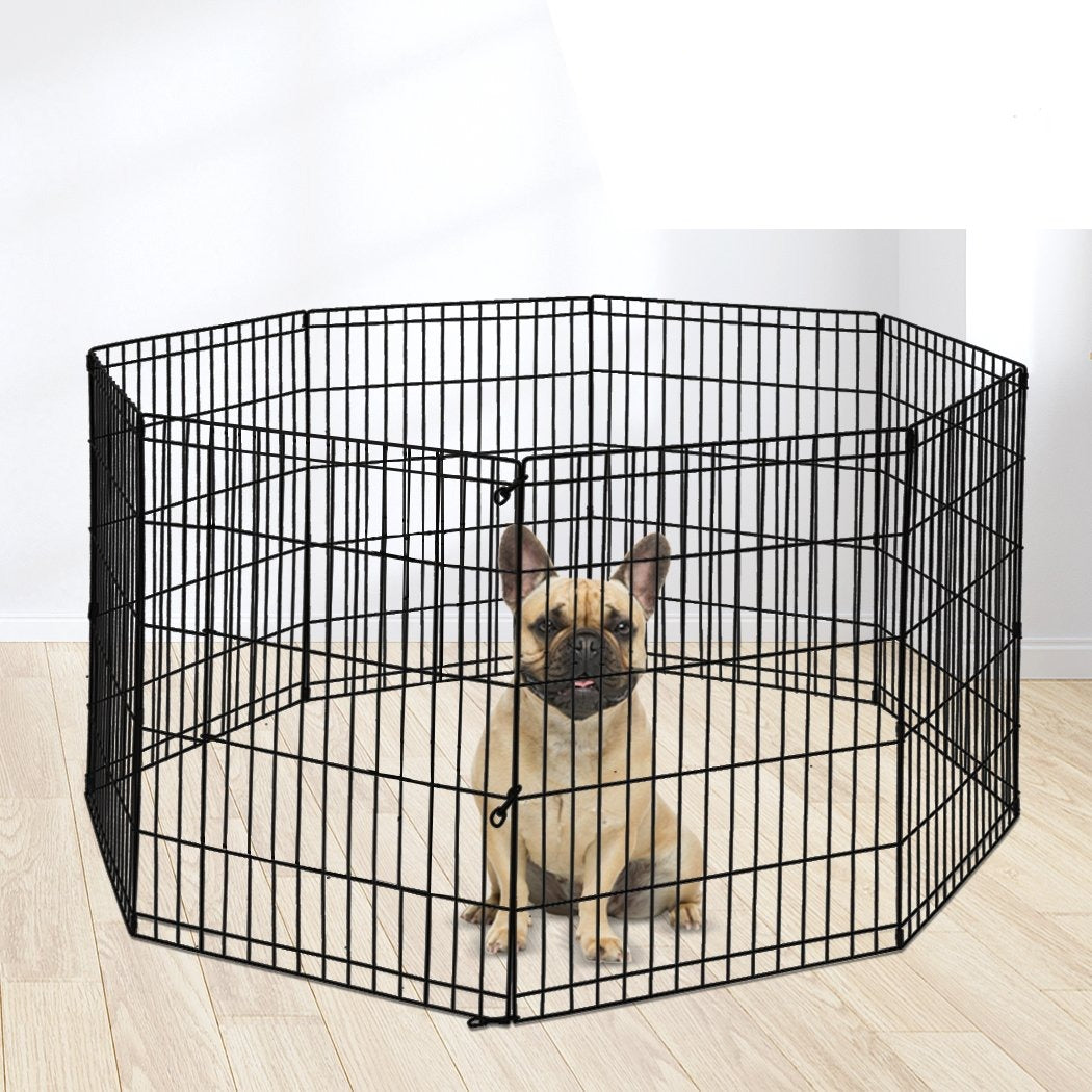 unique hex shaped 8 Panel Fence Black Playpen 30"