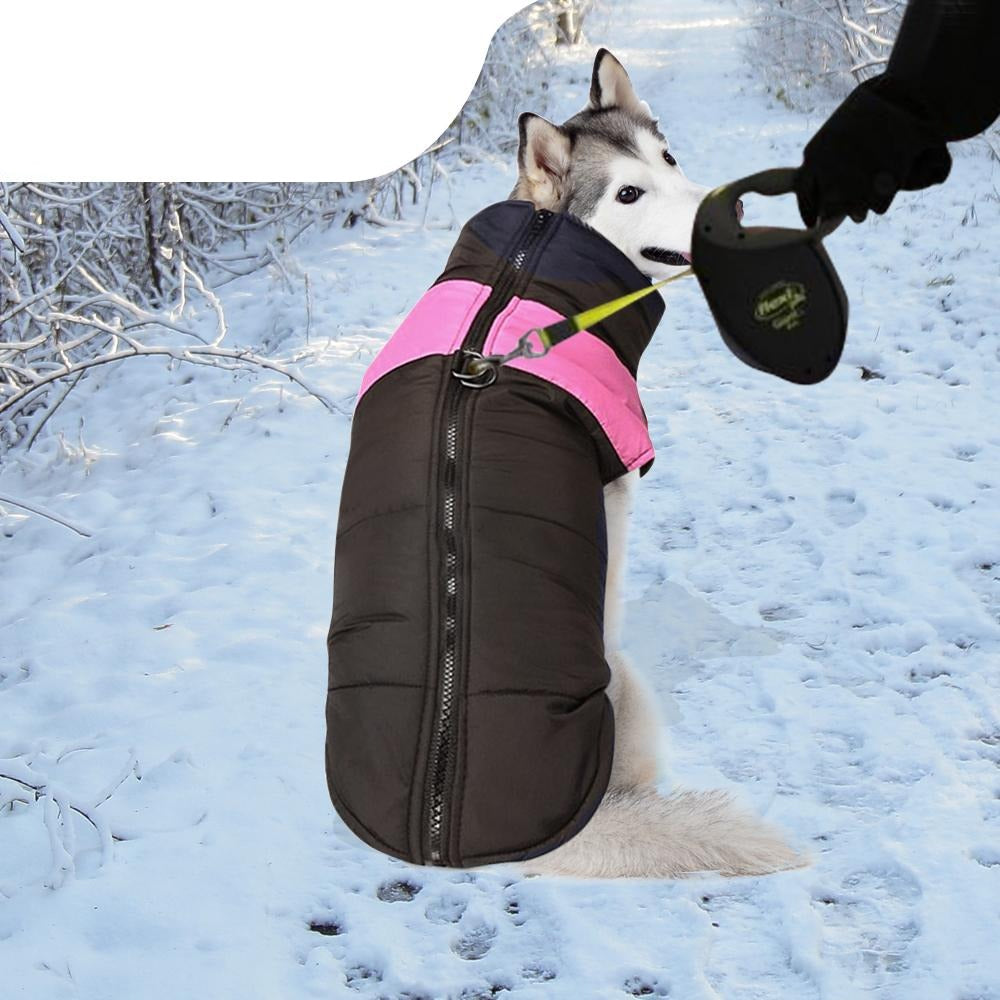 PaWz PaWz Dog Winter Jacket Padded Pet Clothes Windbreaker Vest Coat 2XL Pink